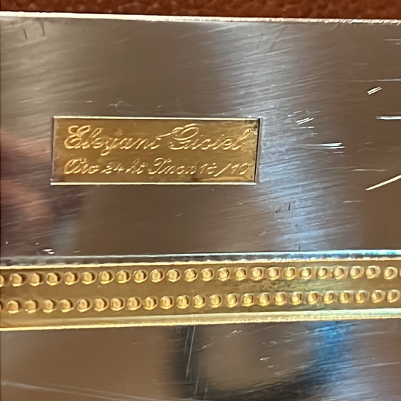 Vintage Elegant Gioiel Oro Tray Designed by Roberto C. Italy 24 K Inox 18/10 - Picture 4 of 16